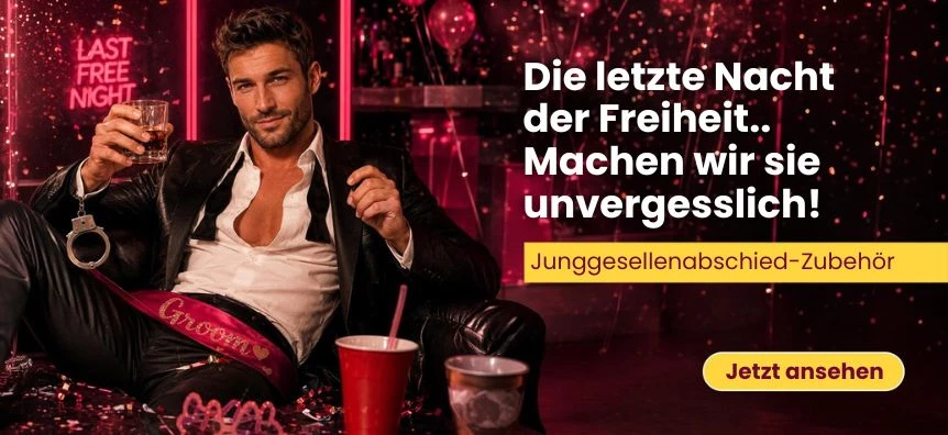 Junggesellenabschied-Zubehör – Props, Partyspiele und alles Wichtige für den letzten Abend in Freiheit des Bräutigams l lovesexshop.at sex shop