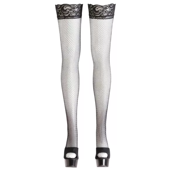 Cottelli - Spitzennetzhalter (schwarz) - M