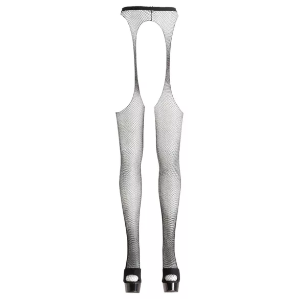 Cottelli - Netz Strapsstrumpfhose (schwarz)