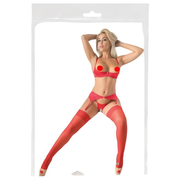 Cottelli - Rote Spitzenstrümpfe - 4/L