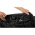 Lack-Spannbetttuch - 220x220 cm (schwarz)