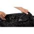Fetisch - Lack-Bettlaken mit Gummizug - 220x220 cm (schwarz)