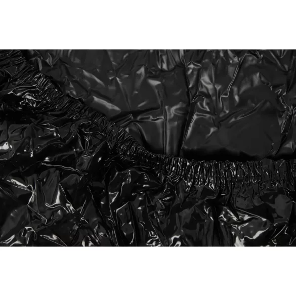 Fetisch - Lack-Bettlaken mit Gummizug - 220x220 cm (schwarz)
