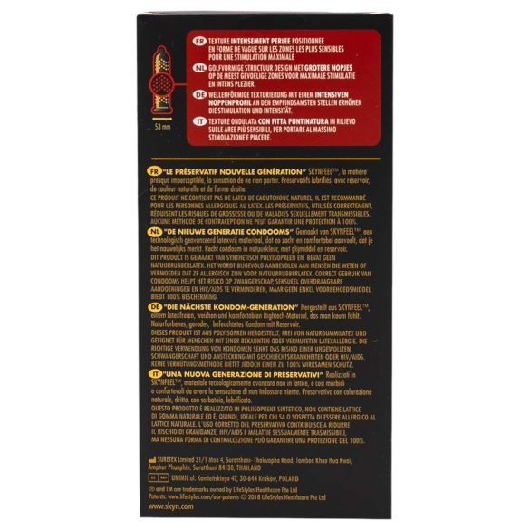 Manix SKYN Intense - latexfrei, perlenbesetzte Kondome (10 Stk.)