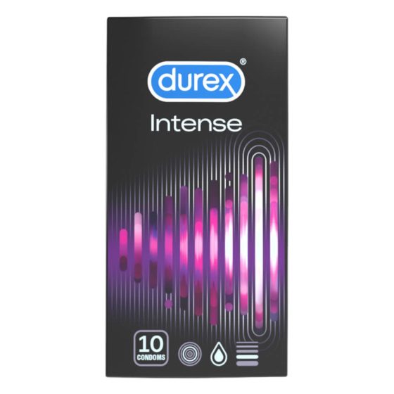 Durex Intense - gerippte und gepunktete Kondome (10 Stück)