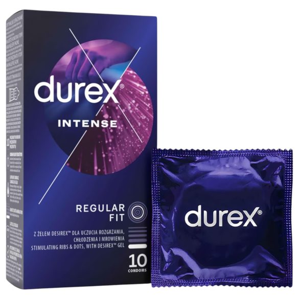 Durex Intense - gerippte & gepunktete Kondome (10 Stk)