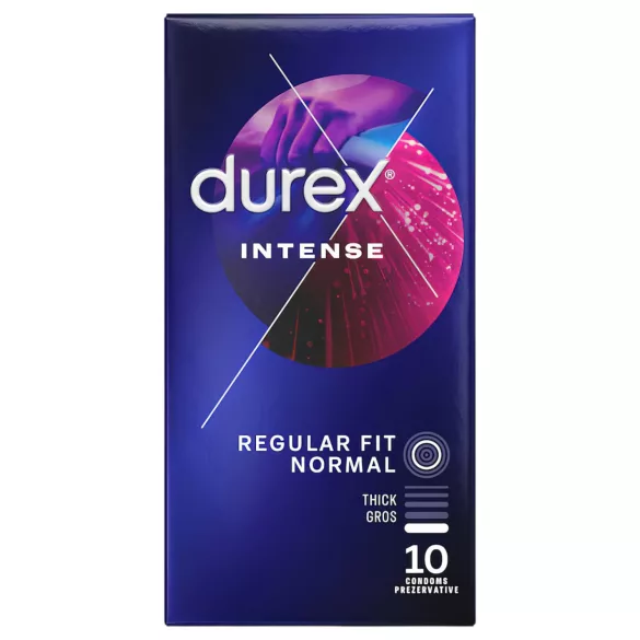 Durex Intense - gerippte & gepunktete Kondome (10 Stk)