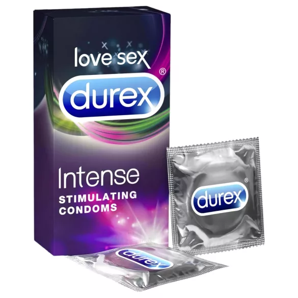Durex Intense - gerippte & gepunktete Kondome (10 Stk)
