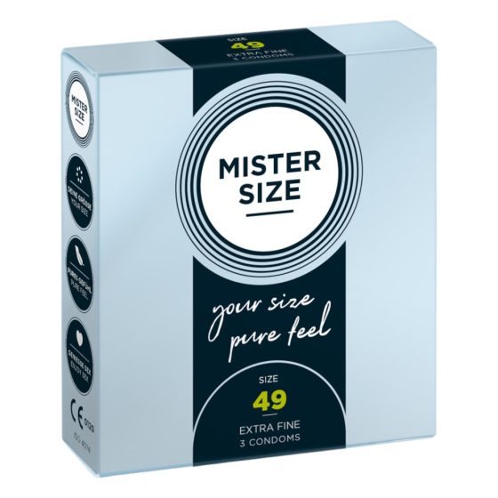 Mister Size dünnes Kondom - 49mm (3 Stück)