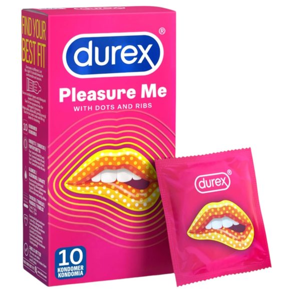 Durex Pleasure Me - gerippt & genoppt Kondom (10 Stk)
