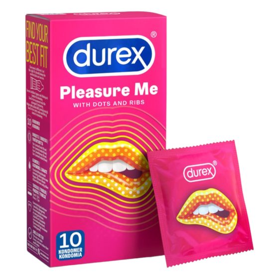 Durex Pleasure Me - gerippte und gepunktete Kondome (10 Stück)