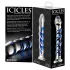 Icicles No. 5 - Spiralförmiger Glas-Dildo (transparent-blau)