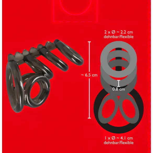 Bad Kitty - Stachel-Penis- und Hodenring