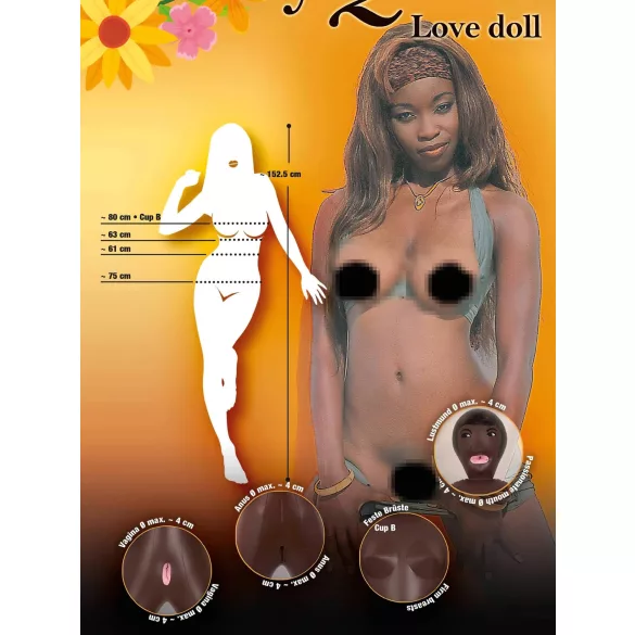 You2Toys - Beauty Queen- Schwarze Schönheit Liebespuppe