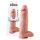 King Cock 12" großer Dildo mit Hoden (30 cm) - naturfarben