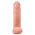 King Cock 12" großer Dildo mit Hoden (30 cm) - naturfarben
