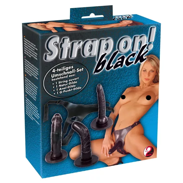You2Toys - Strap-On Dildo Set - Schwarz