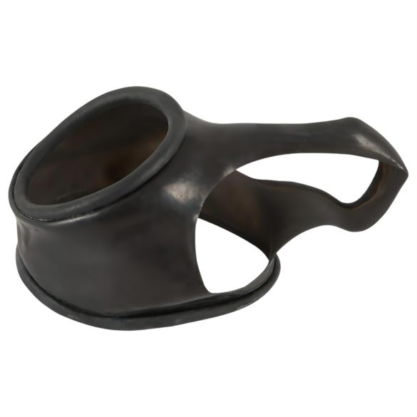 You2Toys - Latex Penis- und Hodencockring - Schwarz
