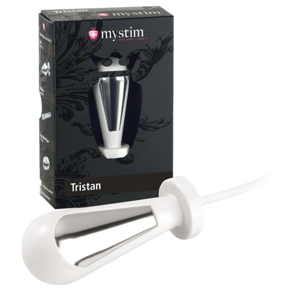 mystim Tristan - Elektro-Buttplug Dildo (Weiß)