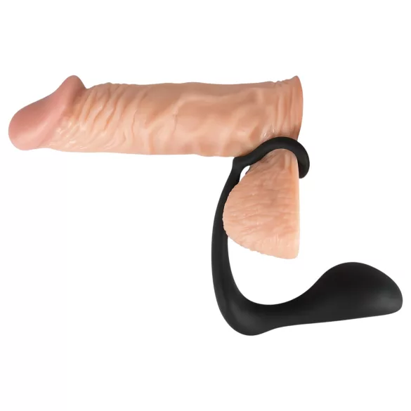 Black Velvet - Analplug mit Penisring (schwarz)