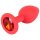 Farbenfroher JOY - Silikon Analplug klein (rot)