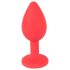 Farbenfroher JOY - Silikon Analplug klein (rot)