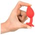 Farbenfroher JOY - Silikon Analplug klein (rot)