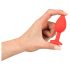 Farbenfroher JOY - Silikon Analplug klein (rot)