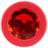 Farbenfroher JOY - Silikon Analplug klein (rot)