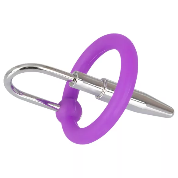 You2Toys - Penisplug - Silikon-Eichelring mit konischem Dilator (lila-silber)