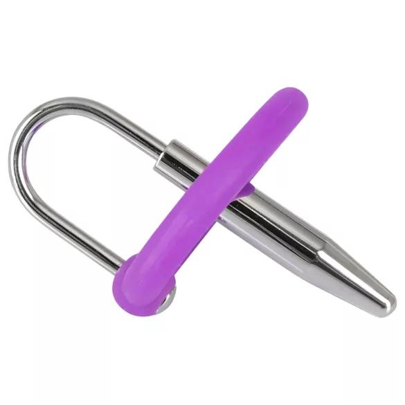 You2Toys - Penisplug - Silikon-Eichelring mit konischem Dilator (lila-silber)