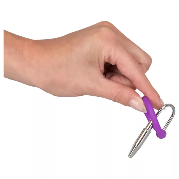 You2Toys - Penisplug - Silikon-Eichelring mit konischem Dilator (lila-silber)