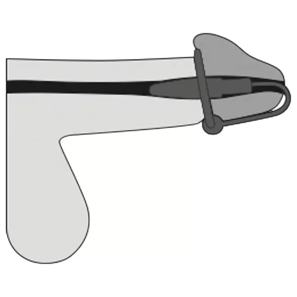 You2Toys - Penisplug - Silikon-Eichelring mit konischem Dilator (lila-silber)