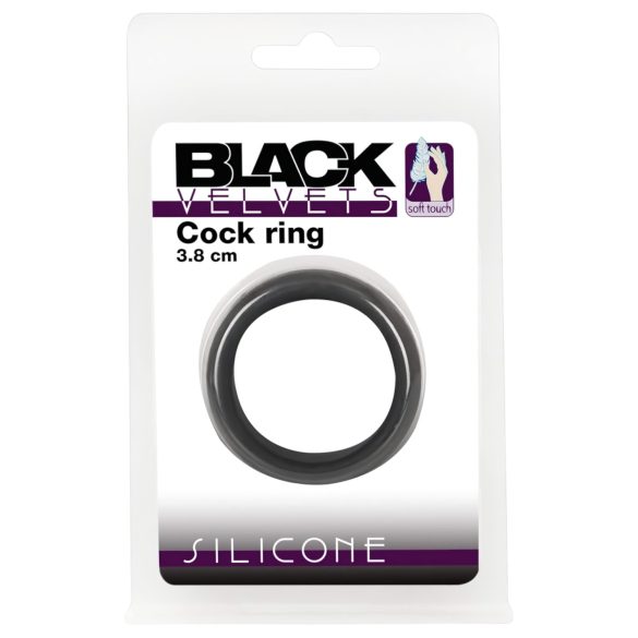 Black Velvet - extra dicke Penisring (3,8 cm) - schwarz