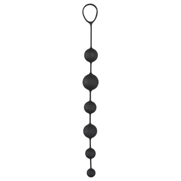 Black Velvets - Anal-Dildo mit 6 Perlen (schwarz)
