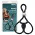 You2Toys - Dreifach, verstellbarer Penis- & Hodens-Ring (schwarz)