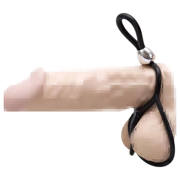 You2Toys - Dreifach, verstellbarer Penis- & Hodens-Ring (schwarz)