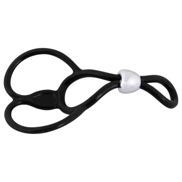 You2Toys - Dreifach, verstellbarer Penis- & Hodens-Ring (schwarz)