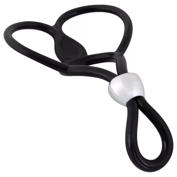 You2Toys - Dreifach, verstellbarer Penis- & Hodens-Ring (schwarz)