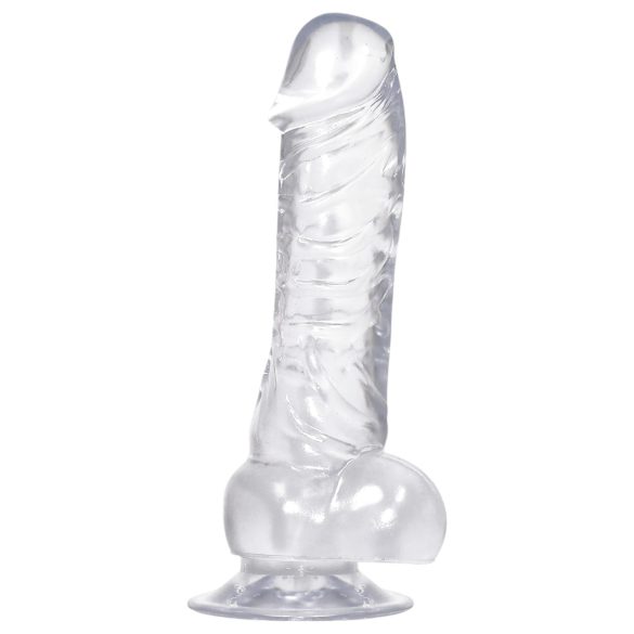 Kristallklarer Saugfuß-Dildo
