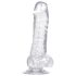 Kristallklarer Saugfuß-Dildo