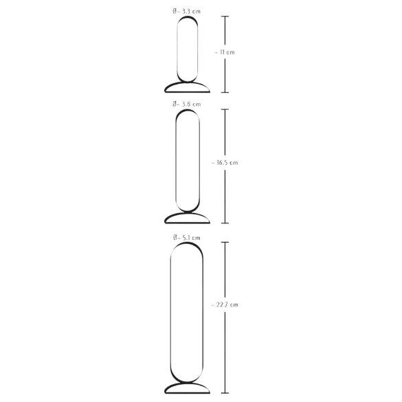You2Toys - Anal Kurse - naturgetreues Dildo-Set - 3-teilig