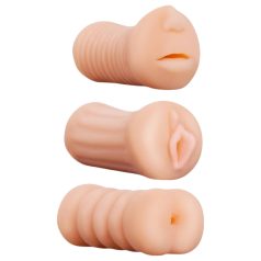   XXX To GO Juicy Set (3 Stk.) - Künstliche Vagina, Mund, Anus Masturbator