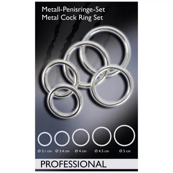 Bad Kitty - Metall Penisring Set (5-tlg)
