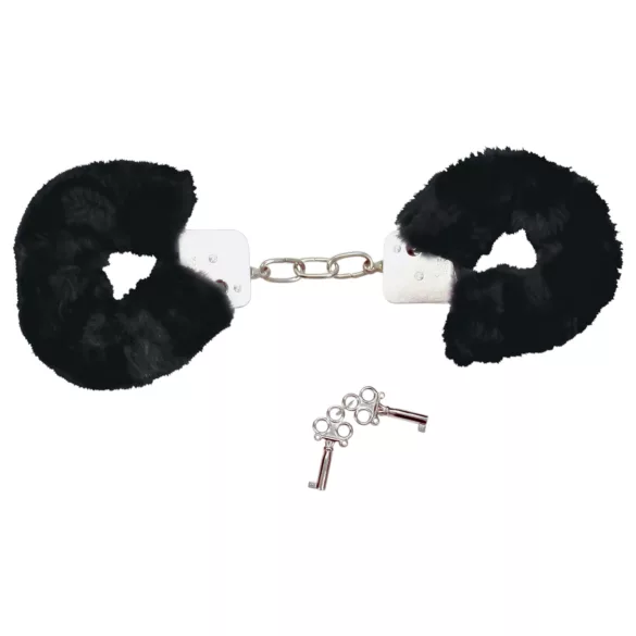 Bad Kitty - Plüsch-Handschellen - Schwarz