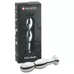 mystim O(h!)-thello - Elektro-Analplug mit Kugeln (silber)