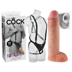   King Cock Strap-on 11 - hohl, verstellbarer Dildo mit Harness (28cm)