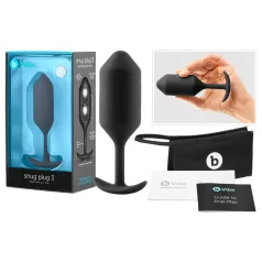 b-Vibe Snug Plug 3 - Doppel-Kugel-Butt Plug (180 g, schwarz)