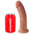 King Cock 8 Dildo (20 cm) - Dunkel Hautfarben