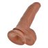King Cock 9 Ei Dildo (23 cm) - Braun